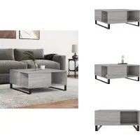 vidaXL Table basse Gris Sonoma 80x80x36,5 cm Bois composite - Tables basses
