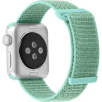 Cover-Discount Apple Watch 44/45/46/49mm - Bande en tissu nylon flexible avec velcro (Nylon), Sangles de montre, Vert