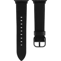 Cover-Discount Apple Watch 44/45/46/49mm - Bracelet de remplacement en cuir (Cuir), Sangles de montre, Noir
