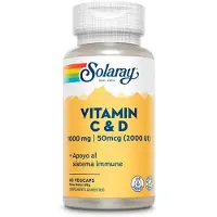 Solaray Vitamin C 1000mgr+d 2000ui 60 Units Blanc,Orange