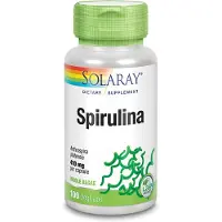 Solaray Spirulina 410mgr 100 Units Vert,Blanc