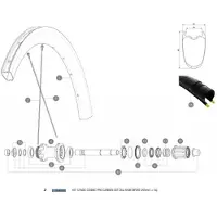 Mavic Rayons Arrière Gauches Cosmic Pro Carbon Ust Disc 650b 12 Unités