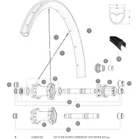 Mavic Xa Pro Carbon 29 2017-18 Rear Right Spokes 12 Units Noir 287 mm
