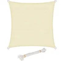OEM Parasol rectangulaire - Parasol - Pergola - Toile HDPE anti-UV - Crème 2 x 3 m