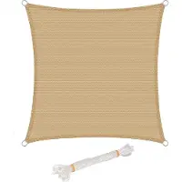OEM Auvent de protection solaire marron de 2 x 2 m en PEHD