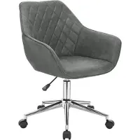 OEM Chaise de bureau en tissu réglable, gris foncé