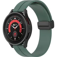 Cover-Discount Bracelet de remplacement en silicone 20mm vert olive (20 mm, Silicone), Sangles de montre, Vert