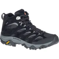 Merrell - Chaussure de randonnée en GORE-TEX - Moab 3 Mid Gtx Black/Grey pour Homme en Matières Recyclées - Taille 42 - Noir