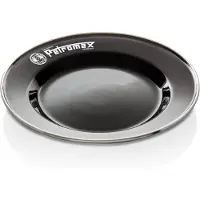 Petromax Assiette en émail noir 2 pièces (22 cm)