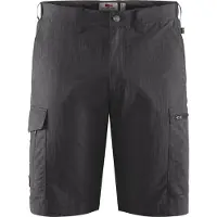 Fjällräven - Short léger et aéré pour randonnée - Travellers MT Shorts M Dark Grey pour Homme en Coton - Taille XS/S - Gris