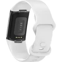Cover-Discount Fitbit Charge 6 - Bracelet sport en silicone de remplacement (Silicone), Sangles de montre, Blanc