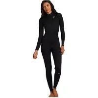Billabong Foil 5/4 Mm Woman Long Sleeve Chest Zip Neoprene Suit Noir L Femme