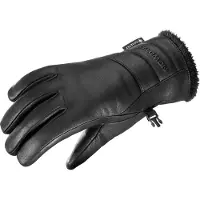 Salomon - Gants isolants en PrimaLoft et en GORE-TEX - Native Gore-Tex Gloves W Deep Black pour Femme en Cuir - Taille S - Noir