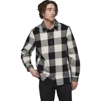 Black Diamond M Project Lined Flannel, Black-Off White Plaid, L, Men, Men's Sportswear Top,