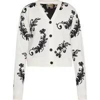 Ebeeza Cardigan noir / blanc cassé