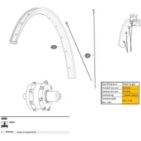 Mavic Jante arrière Ebm X20 transparente 28''-700 transparente 28''-700