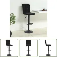 The Living Store Tabouret de bar noir velours