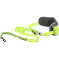 Flamingo Laisse pour le jogging avec ceinture ventrale Stoffel Jaune fluo (118 cm/80-140 cm)