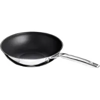 Schulte Ufer Poêle à wok Astral 28 cm, Poêle + casserole, Argent