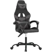 vidaXL Chaise de jeu noir et gris similicuir