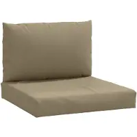 vidaXL Coussin Pallet 2-pcs. Tissu taupe mélangé