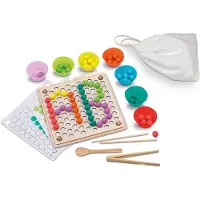Cayro Beads And Clip Montessori Educational Toy Multicolore Enfants