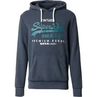 Superdry Sweat-shirt bleu cyan / bleu foncé / blanc