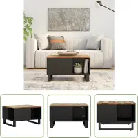 The Living Store Table basse 60x50x35 cm Vieux bois massif