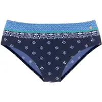 LASCANA Bas de bikini bleu / bleu marine / vert / blanc