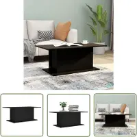 The Living Store Table basse noire 102x55,5x40 cm bois composite