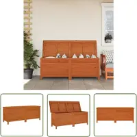 The Living Store Coffre de jardin Marron 150x50x56,5 cm Sapin massif