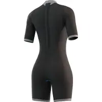 Mystic Brand 3/2 Mm Woman Short Sleeve Back Zip Shorty Noir XS Femme