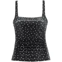 LASCANA Haut de tankini noir / blanc