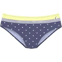 LASCANA Bas de bikini bleu marine / jaune / blanc