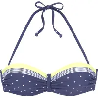 LASCANA Hauts de bikini bleu / jaune / blanc