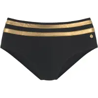 LASCANA Bas de bikini 'Elodie' or / noir