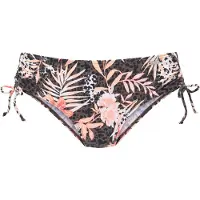Buffalo Bas de bikini brun foncé / pêche / noir / blanc