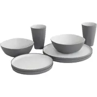 Outwell Gala 2 Pax Tableware Set Argenté