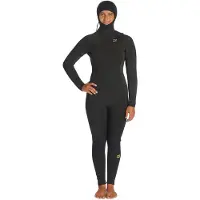 Billabong Synergy 5/4 Mm Woman Long Sleeve Chest Zip Hooded Neoprene Suit Noir 8 Femme