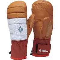 Black Diamond - Moufles de freeride en PrimaLoft&reg; et en GORE-TEX - W Progression Mitts Henna Belay Blue pour Femme en Cuir - Taille M - Marron
