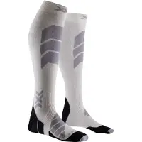X-socks - Chaussettes de ski en cachemire - Ski Perform Cashmere OTC White/Grey - Taille 35-38 - Gris