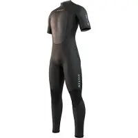 Mystic Brand Flatlock 3/2 Mm Short Sleeve Back Zip Neoprene Suit Noir L Homme