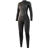 Mystic Brand Flatlock 3/2 Mm Woman Long Sleeve Back Zip Neoprene Suit Noir XS Femme