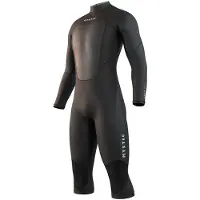 Mystic Brand Flatlock 3/2mm Long Sleeve Back Zip Shorty Noir 2XL Homme