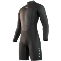 Mystic Brand Flatlock 3/2mm Long Sleeve Back Zip Shorty Noir XS Homme