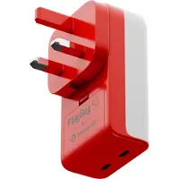 TwelveSouth PlugBug Chargeur Mural EU/UK (50W) – Intégration de la technologie Localiser d'Apple – Design ultra-mince alimenté par GaN – Charge rapide de plusieurs appareils simultanément