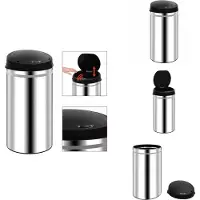 vidaXL Poubelle automatique à capteur 50 L inox - Poubelles & poubelles