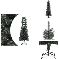 vidaXL Sapin de Noël artificiel avec support Svelte vert 120 cm PVC - Sapins de Noël