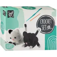 Craft ID Kit de crochet Deux chatons - avec fil et aiguille