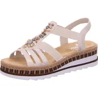 Rieker Sandales 'Sandalette Damen V7949 90 Textil in beige' beige